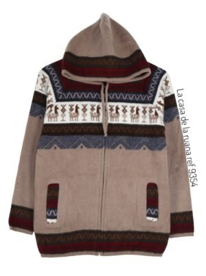 Saco Suéter Chaqueta Lana Alpaca Con Capota